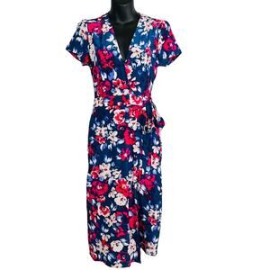 NEW! Yumi Kim Wrap Dress Floral Blue Red - XS